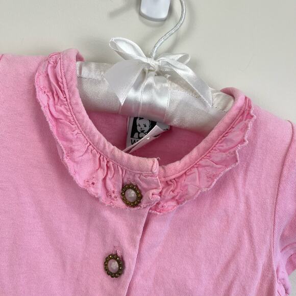 Vintage Wee Boxers Pink Ruffle Jumpsuit 24 Months USA - Picture 5 of 11